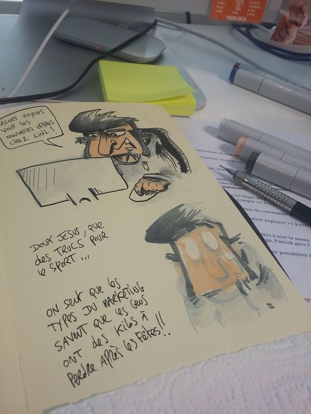 WIP, croquis de Marketing de gros sac de Noël